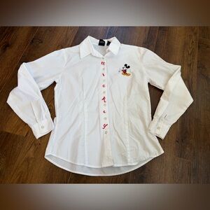 Mickey Unlimited Vintage Button Down Shirt Embroidered Mickey